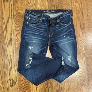 Distressed American Eagle Jeggings